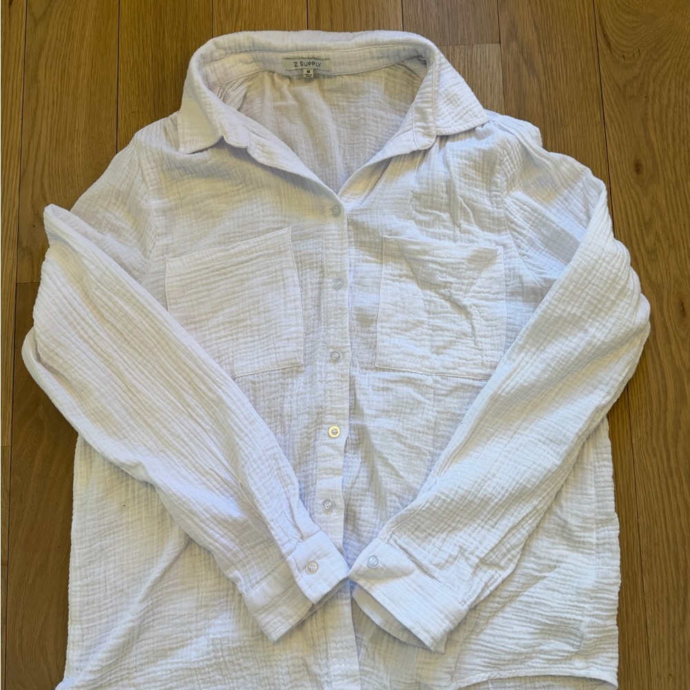 Z Supply White Button Down Shirt